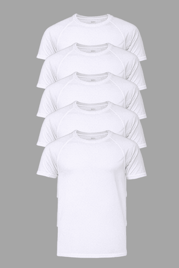 מארז 5 חולצות דרייפיט לבנה ZAYA