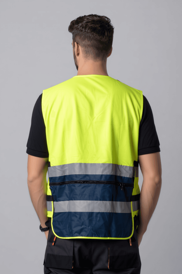 וסט עבודה זוהר עם כיסים