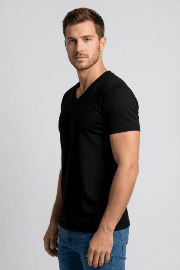 חולצת לייקרה צווארון V גברים