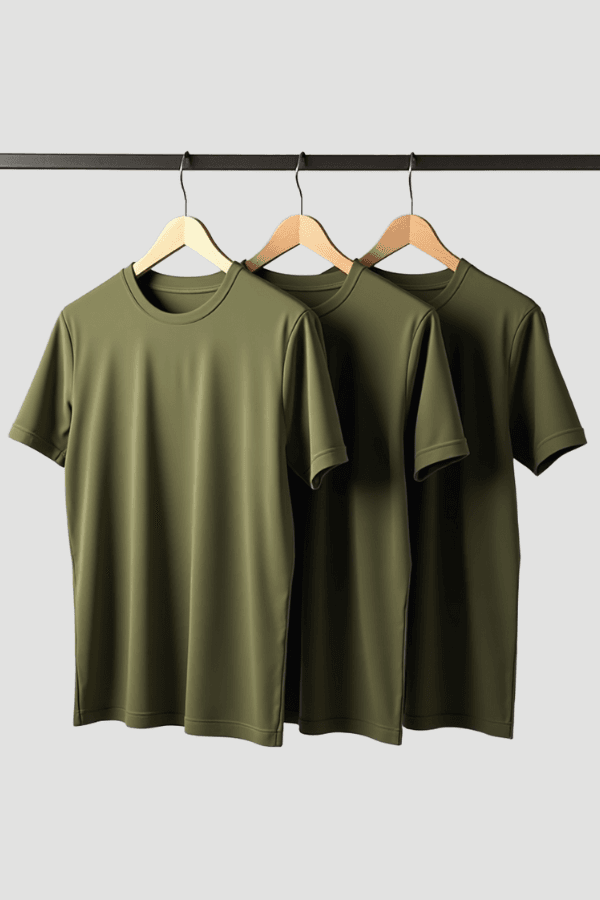 מארז 3 חולצות כותנה זית ZAYA