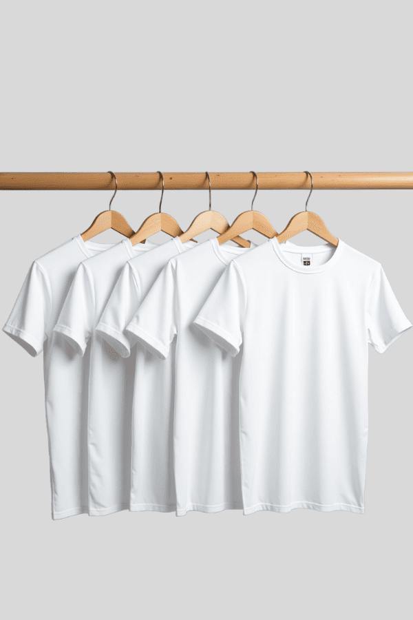 מארז 5 חולצות טריקו לבן ZAYA